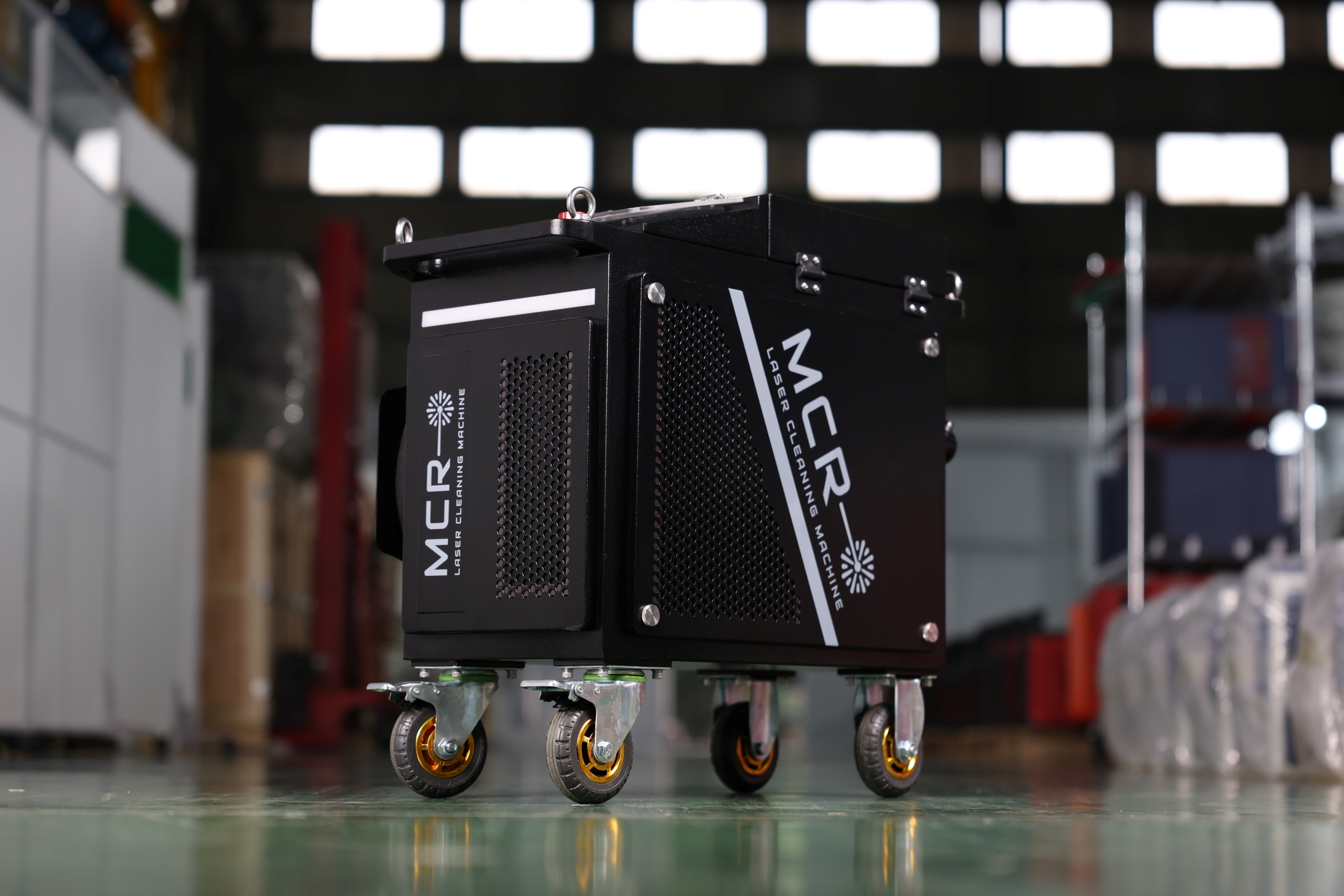 MCR Laser Cleaning Machine modern pulsed laser system for surface cleaning and restoration, Next Generation 2026 design.